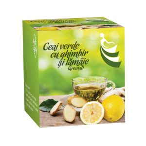 Ceai verde cu ghimbir și lămâie aromatizat – controlul greutății